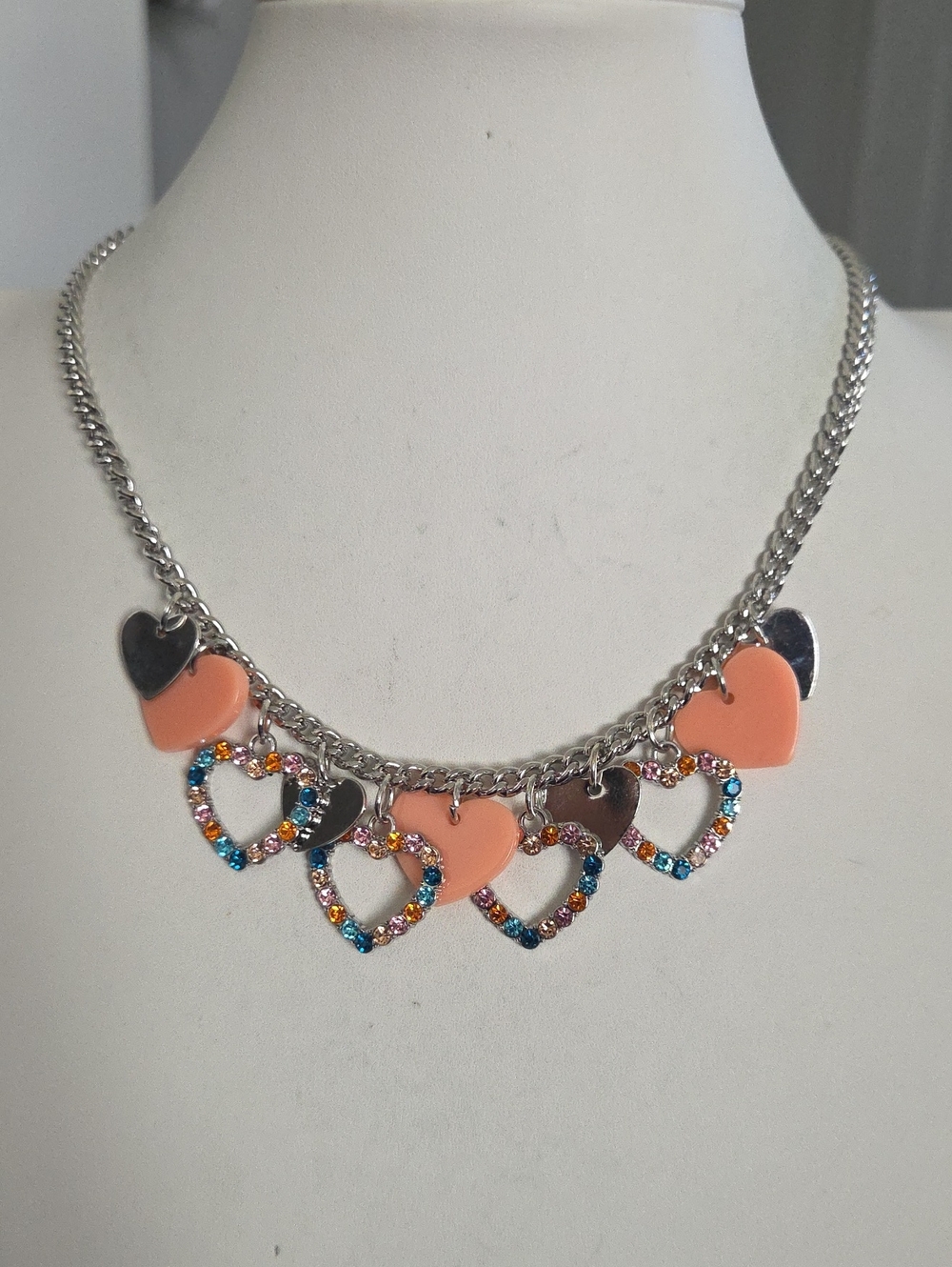 Paparazzi Look The Heart Orange Necklace NWT